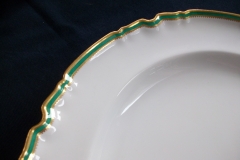 SPODE #Y939 GREEN & GOLD TRIM-  LARGE PLATTER  17  3/4"  ..... https://www.jaapiesfinechinastore.com