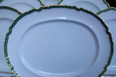 SPODE #Y939 GREEN & GOLD TRIM-  MEDIUM PLATTER  13  1/4"  ..... https://www.jaapiesfinechinastore.com