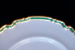 SPODE #Y939 GREEN & GOLD TRIM-  MEDIUM PLATTER  13  1/4"  ..... http://jaapiesfinechinastore.com