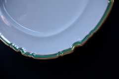 SPODE #Y939 GREEN & GOLD TRIM-  MEDIUM PLATTER  13  1/4"  ..... https://www.jaapiesfinechinastore.com