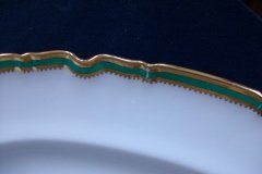 SPODE #Y939 GREEN & GOLD TRIM-  MEDIUM PLATTER  13  1/4"  ..... http://jaapiesfinechinastore.com