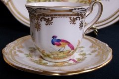 SPODE CHELSEA BIRD Y8555-  DEMI CUP & SAUCER   .....   http://jaapiesfinechinastore.com