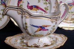 SPODE CHELSEA BIRD Y8555-   GRAVY BOAT & UNDERPLATE  .....   http://jaapiesfinechinastore.com