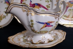 SPODE CHELSEA BIRD Y8555-   GRAVY BOAT & UNDERPLATE  .....   https://www.jaapiesfinechinastore.com