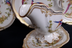 SPODE CHELSEA BIRD Y8555-   GRAVY BOAT & UNDERPLATE  .....   https://www.jaapiesfinechinastore.com