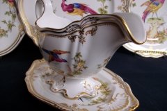 SPODE CHELSEA BIRD Y8555-   GRAVY BOAT & UNDERPLATE  .....   http://jaapiesfinechinastore.com