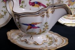 SPODE CHELSEA BIRD Y8555-   GRAVY BOAT & UNDERPLATE  .....   http://jaapiesfinechinastore.com
