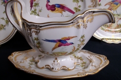 SPODE CHELSEA BIRD Y8555-   GRAVY BOAT & UNDERPLATE  .....   https://www.jaapiesfinechinastore.com