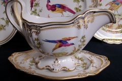 SPODE CHELSEA BIRD Y8555-   GRAVY BOAT & UNDERPLATE  .....   http://jaapiesfinechinastore.com