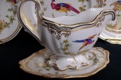 SPODE CHELSEA BIRD Y8555-   GRAVY BOAT & UNDERPLATE  .....   http://jaapiesfinechinastore.com