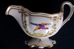 SPODE CHELSEA BIRD Y8555-   GRAVY BOAT & UNDERPLATE  .....   https://www.jaapiesfinechinastore.com