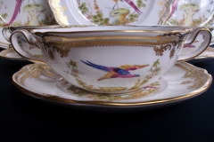 SPODE CHELSEA BIRD Y8555-  SOUP BOWL & SAUCER   .....   https://www.jaapiesfinechinastore.com