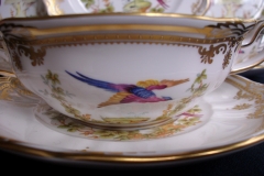 SPODE CHELSEA BIRD Y8555-  SOUP BOWL & SAUCER   .....   https://www.jaapiesfinechinastore.com