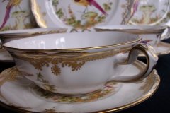 SPODE CHELSEA BIRD Y8555-  SOUP BOWL & SAUCER   .....   http://jaapiesfinechinastore.com