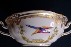 SPODE CHELSEA BIRD Y8555-  SOUP BOWL & SAUCER   .....   https://www.jaapiesfinechinastore.com