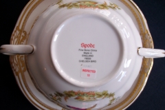 SPODE CHELSEA BIRD Y8555-  SOUP BOWL & SAUCER   .....   https://www.jaapiesfinechinastore.com