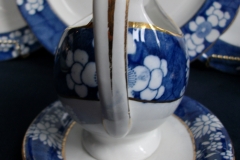 SPODE CRACKED ICE & PRUNUS #6669- GRAVY BOAT & UNDERPLATE  ..... https://www.jaapiesfinechinastore.com