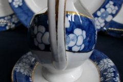 SPODE CRACKED ICE & PRUNUS #6669- GRAVY BOAT & UNDERPLATE  ..... http://jaapiesfinechinastore.com
