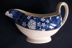 SPODE CRACKED ICE & PRUNUS #6669- GRAVY BOAT & UNDERPLATE  ..... http://jaapiesfinechinastore.com