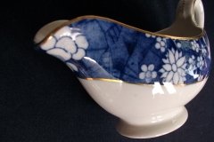 SPODE CRACKED ICE & PRUNUS #6669- GRAVY BOAT & UNDERPLATE  ..... http://jaapiesfinechinastore.com