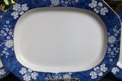 SPODE CRACKED ICE & PRUNUS- LARGE SERVING PLATTER 14  1/2" ..... http://jaapiesfinechinastore.com