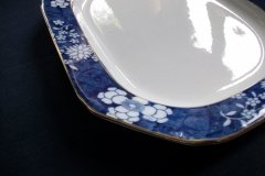 SPODE CRACKED ICE & PRUNUS- MEDIUM SERVING PLATTER 11  1/2" ..... http://jaapiesfinechinastore.com