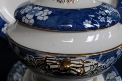 SPODE CRACKED ICE & PRUNUS #6669- SAUCE TUREEN & UNDERPLATE  ..... http://jaapiesfinechinastore.com