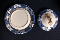 SPODE CRACKED ICE & PRUNUS #6669- SAUCE TUREEN & UNDERPLATE  ..... https://www.jaapiesfinechinastore.com