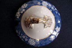SPODE CRACKED ICE & PRUNUS #6669- SAUCE TUREEN & UNDERPLATE  ..... http://jaapiesfinechinastore.com