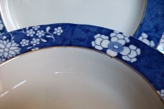 SPODE CRACKED ICE & PRUNUS #6669-  RIM SOUP PLATES  9"  ..... http://jaapiesfinechinastore.com