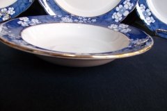 SPODE CRACKED ICE & PRUNUS #6669-  RIM SOUP PLATES  9"  ..... http://jaapiesfinechinastore.com