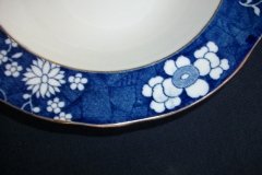 SPODE CRACKED ICE & PRUNUS #6669-  RIM SOUP PLATES  9"  ..... http://jaapiesfinechinastore.com