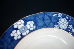 SPODE CRACKED ICE & PRUNUS #6669-  RIM SOUP PLATES  9"  ..... http://jaapiesfinechinastore.com