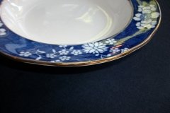 SPODE CRACKED ICE & PRUNUS #6669-  RIM SOUP PLATES  9"  ..... http://jaapiesfinechinastore.com