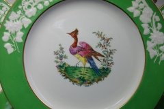 SPODE CHELSEA  BIRD GREEN R4689 SCALLOPED- DINNER PLATE  #4   .....         http://jaapiesfinechinastore.com