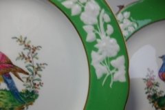 SPODE CHELSEA  BIRD GREEN R4689 SCALLOPED- DINNER PLATE  #4   .....         http://jaapiesfinechinastore.com
