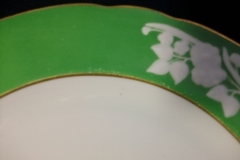 SPODE CHELSEA  BIRD GREEN R4689 SCALLOPED- DINNER PLATE  #4   .....         https://www.jaapiesfinechinastore.com