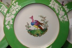 SPODE CHELSEA  BIRD GREEN R4689 SCALLOPED- DINNER PLATE  #5   .....         http://jaapiesfinechinastore.com