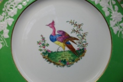 SPODE CHELSEA  BIRD GREEN R4689 SCALLOPED- DINNER PLATE  #5   .....         https://www.jaapiesfinechinastore.com