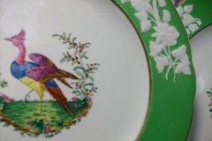 SPODE CHELSEA  BIRD GREEN R4689 SCALLOPED- DINNER PLATE  #5   .....         http://jaapiesfinechinastore.com
