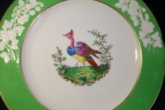 SPODE CHELSEA  BIRD GREEN R4689 SCALLOPED- DINNER PLATE  #5   .....         http://jaapiesfinechinastore.com