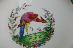 SPODE CHELSEA  BIRD GREEN R4689 SCALLOPED- DINNER PLATE  #7   .....         http://jaapiesfinechinastore.com
