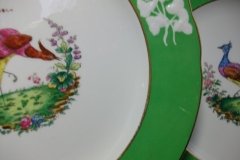 SPODE CHELSEA  BIRD GREEN R4689 SCALLOPED- DINNER PLATE  #7   .....         http://jaapiesfinechinastore.com