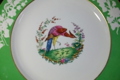 SPODE CHELSEA  BIRD GREEN R4689 SCALLOPED- DINNER PLATE  #7   .....         https://www.jaapiesfinechinastore.com