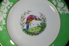 SPODE CHELSEA  BIRD GREEN R4689 SCALLOPED- DINNER PLATE  #8   .....         http://jaapiesfinechinastore.com