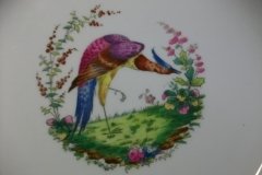 SPODE CHELSEA  BIRD GREEN R4689 SCALLOPED- DINNER PLATE  #8   .....         http://jaapiesfinechinastore.com