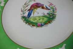 SPODE CHELSEA  BIRD GREEN R4689 SCALLOPED- DINNER PLATE  #8   .....         https://www.jaapiesfinechinastore.com