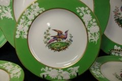 SPODE CHELSEA  BIRD GREEN SMOOTH- BREAD & BUTTER PLATE  #2   .....         http://jaapiesfinechinastore.com