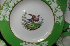SPODE CHELSEA  BIRD GREEN SMOOTH- BREAD & BUTTER PLATE  #2   .....         http://jaapiesfinechinastore.com