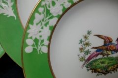 SPODE CHELSEA  BIRD GREEN SMOOTH- BREAD & BUTTER PLATE  #2   .....         http://jaapiesfinechinastore.com